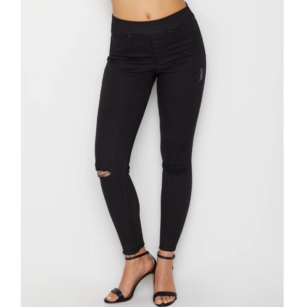 SPANX Spanx Distressed Denim Distressed Ankle Skinny Jeans Leggings P1317